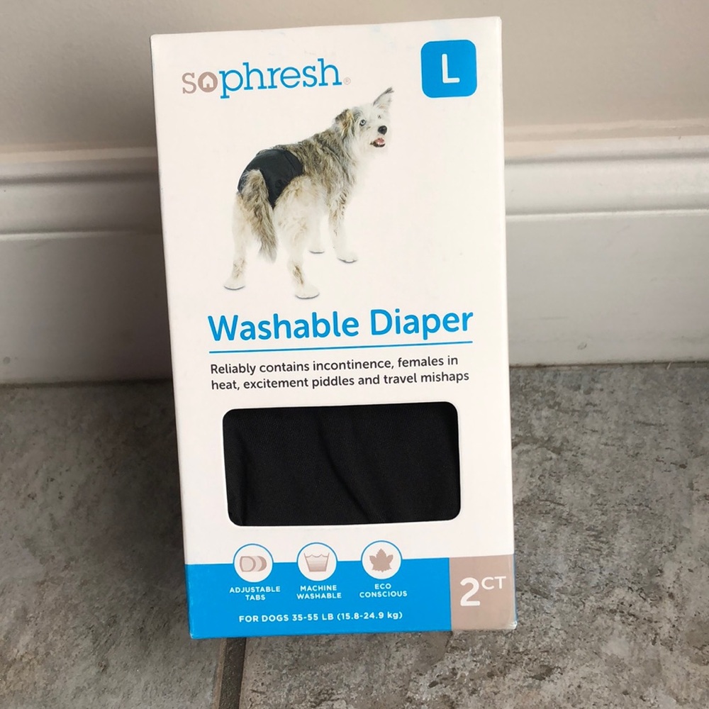 Washable female dog diaper size large